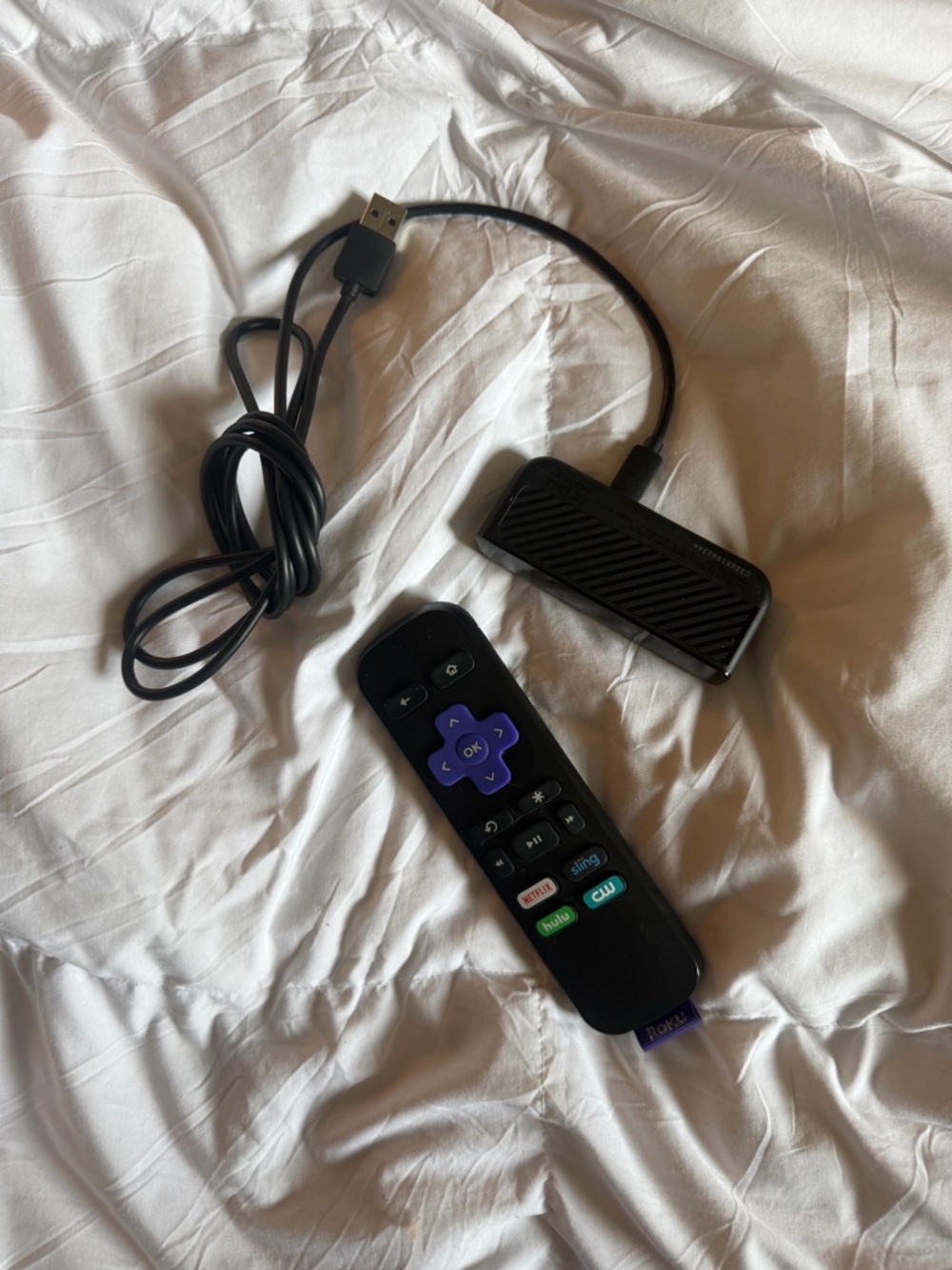 Roku Black Streaming Stick with Purple-Accent Remote